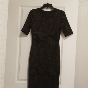 Black and gold dress